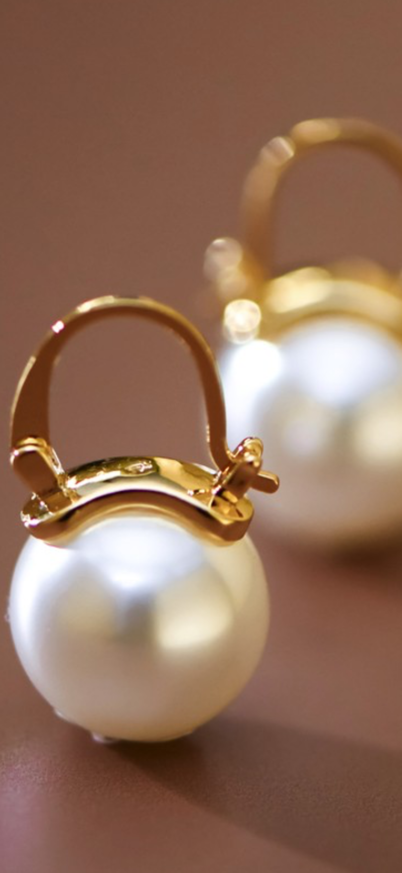 18K Gold Pearl Earring (Non Tarnish)
