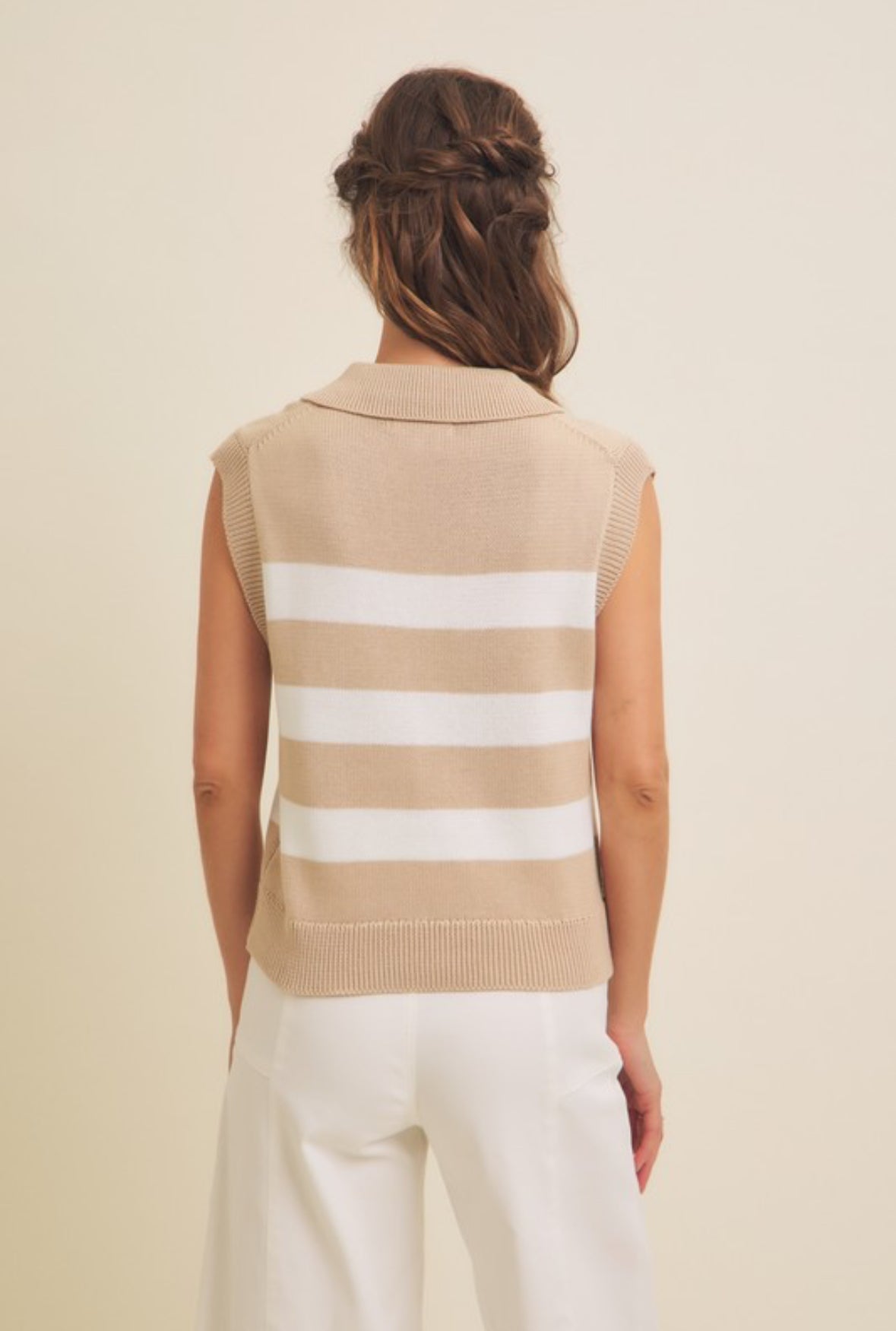 V-Neck Polo Sweater