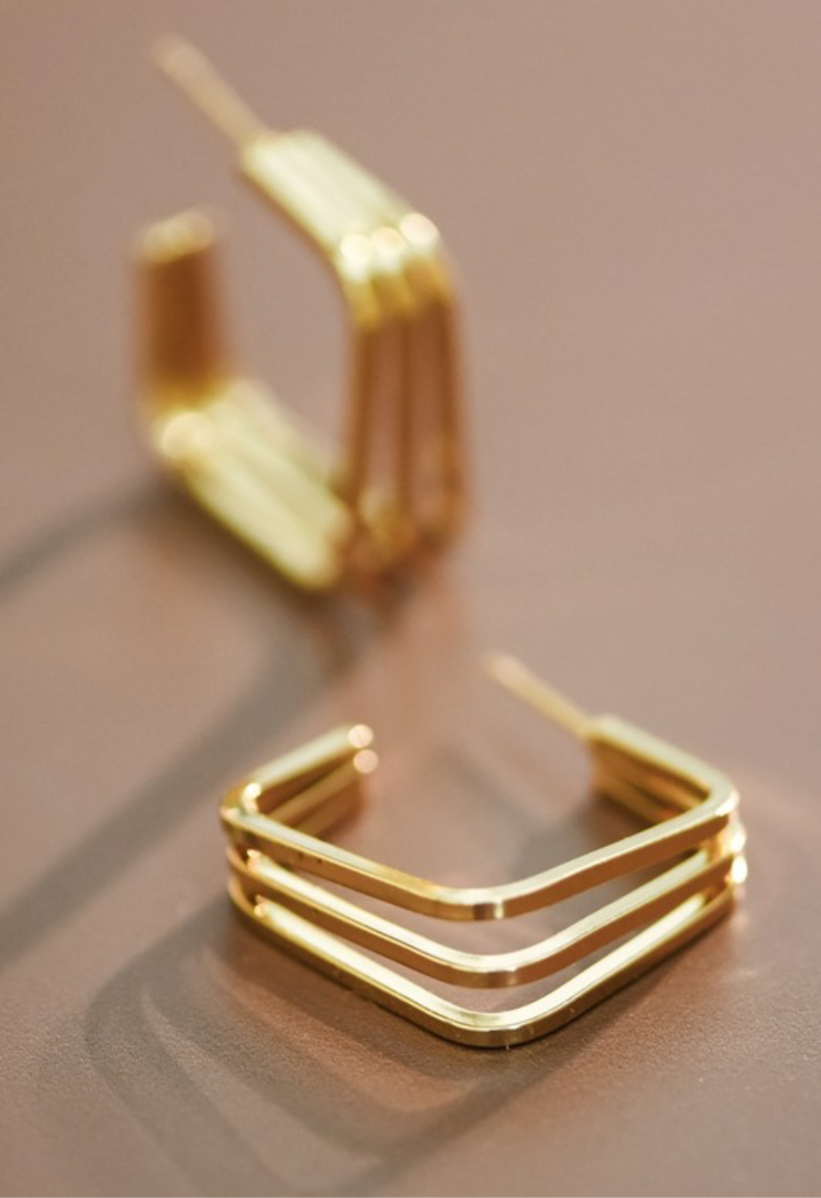 18K Gold Ripple Hoops (Non Tarnish)