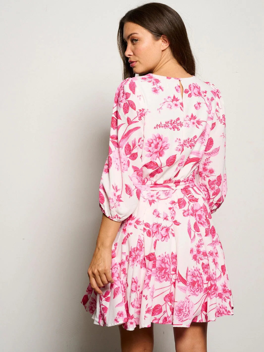 Pink 3/4 sleeve Dress (Final Sale)