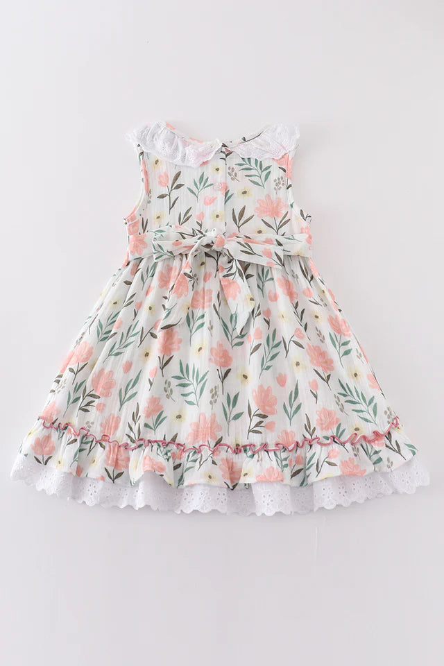 Peachy Floral Dress