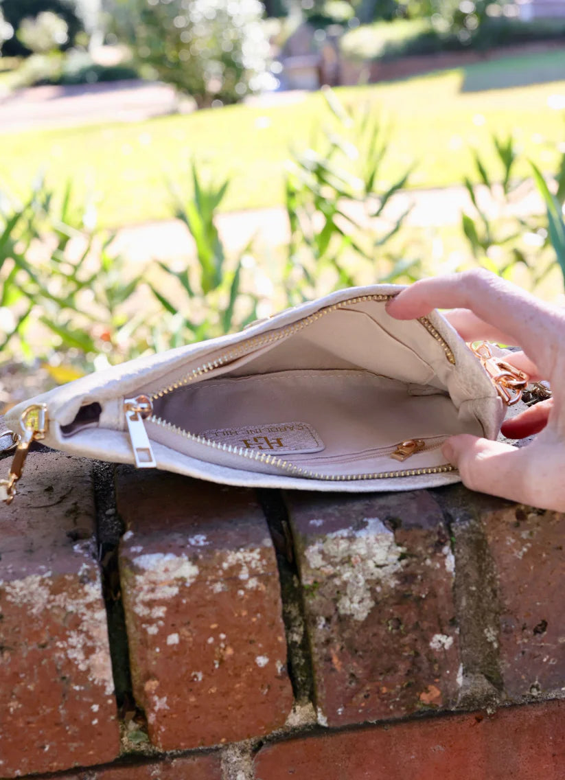 Livy Shimmer Champagne Crossbody
