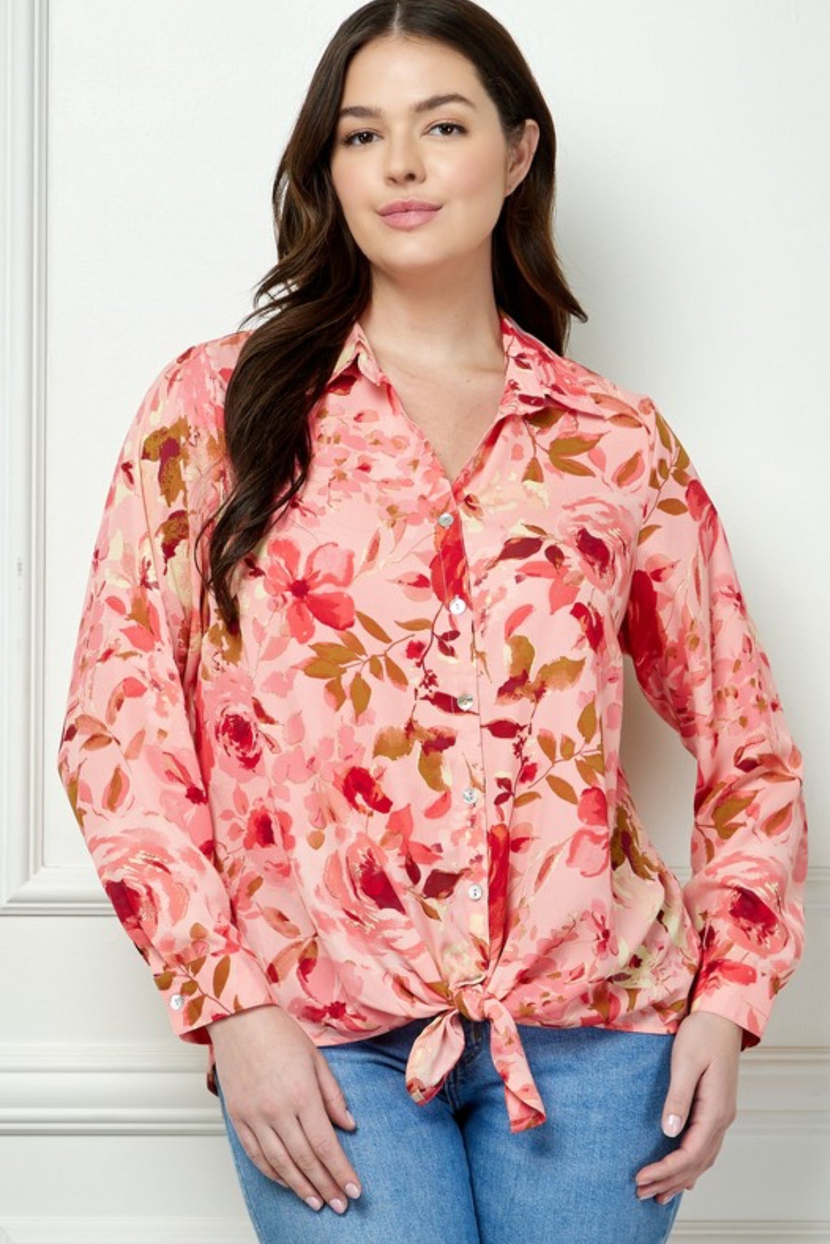 Flower Button up (Plus)