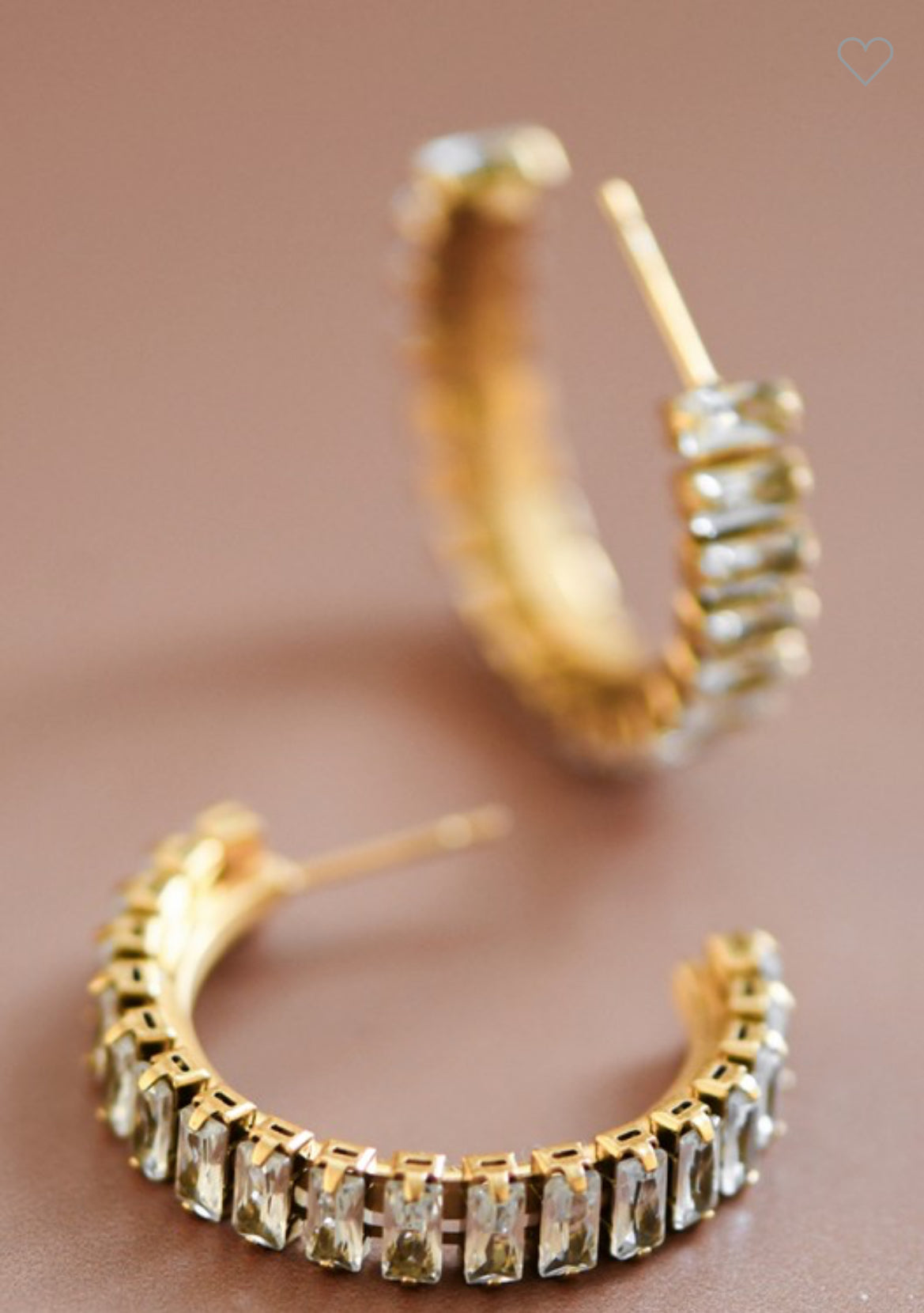 Crystal Hoop Earrings (Non Tarnish)