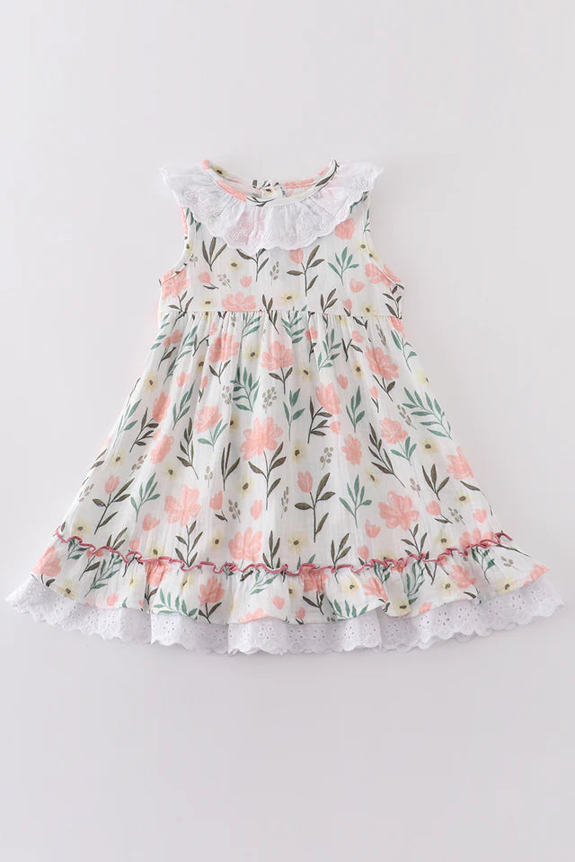 Peachy Floral Dress