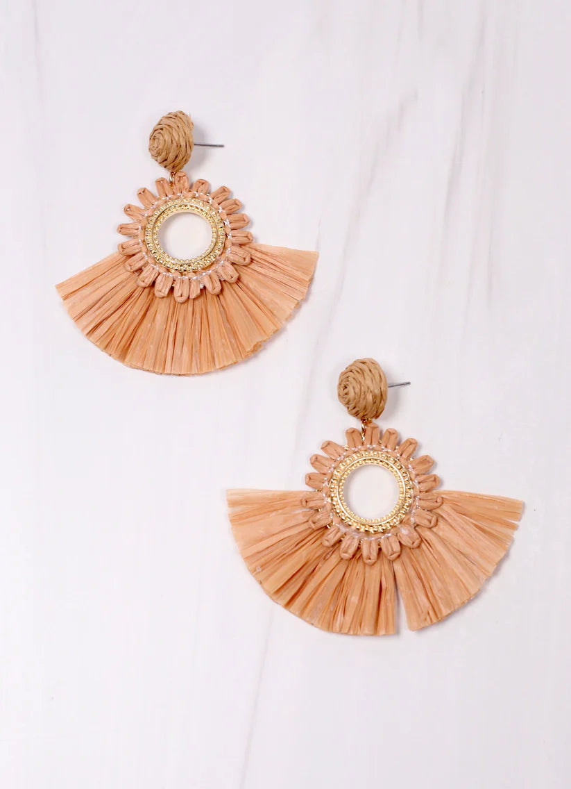 Straw Dangle Earring