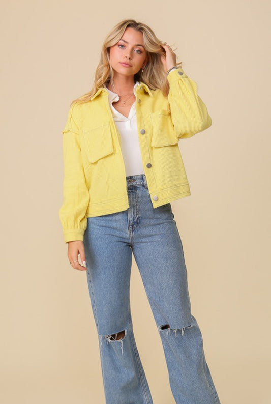 Waffle Knit Jacket