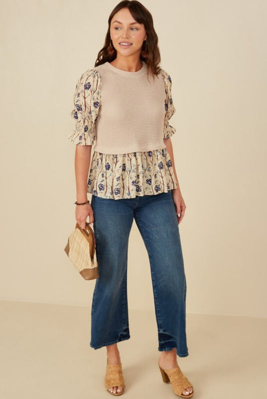 Floral Woven Top